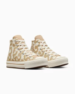 Converse Ragazzi (Età 8-12 Anni)|Ragazza<Chuck Taylor All Star EVA Lift Leopard Egret/Grigio caldo/Egret