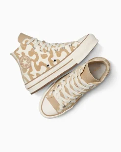 Converse Ragazzi (Età 8-12 Anni)|Ragazza<Chuck Taylor All Star EVA Lift Leopard Egret/Grigio caldo/Egret