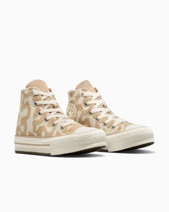 Converse Bambini (Età 4-8 Anni)|Ragazza<Chuck Taylor All Star EVA Lift Leopard Egret/Grigio caldo/Egret