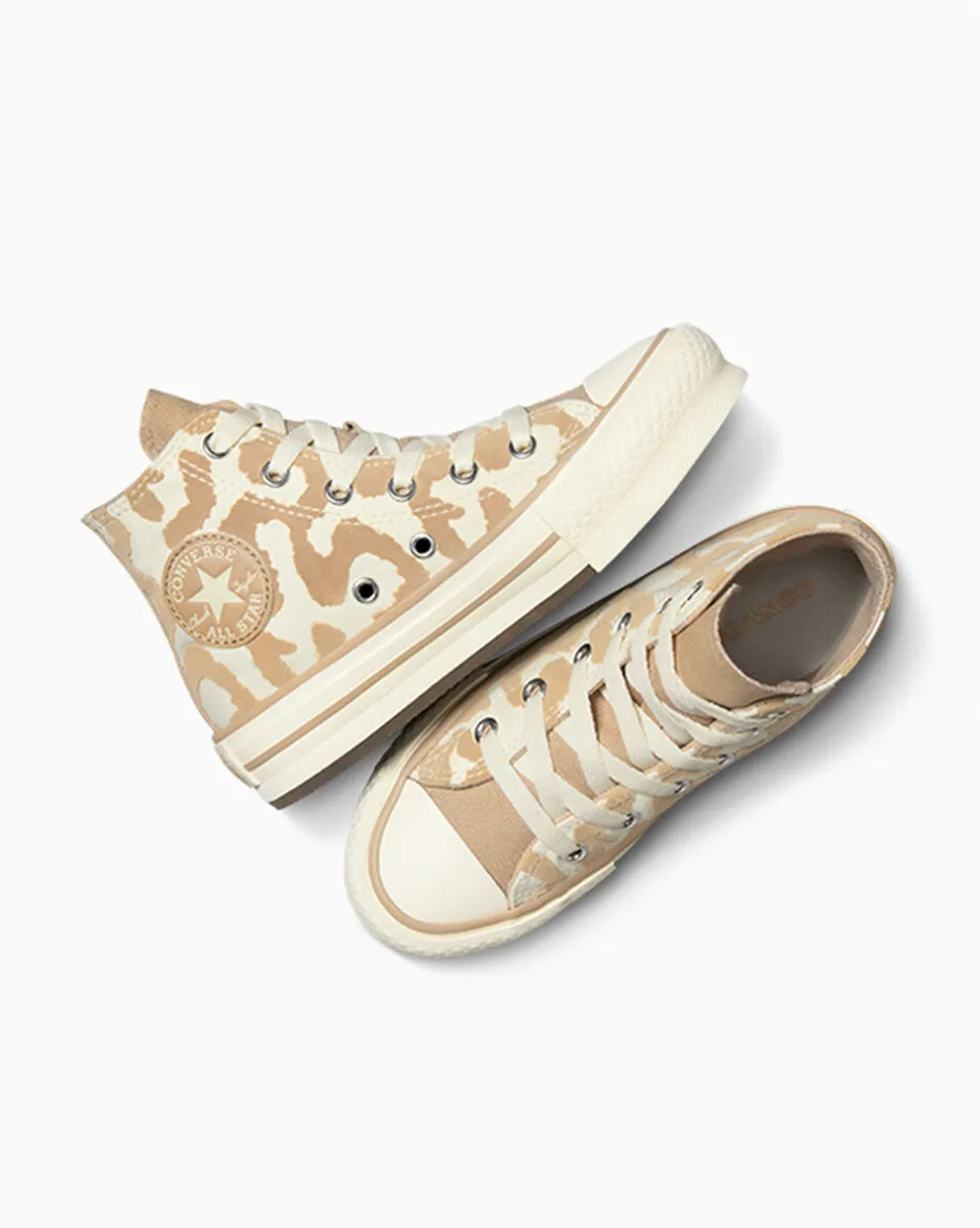 Converse Bambini (Età 4-8 Anni)|Ragazza<Chuck Taylor All Star EVA Lift Leopard Egret/Grigio caldo/Egret