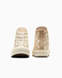 Converse Bambini (Età 4-8 Anni)|Ragazza<Chuck Taylor All Star EVA Lift Leopard Egret/Grigio caldo/Egret