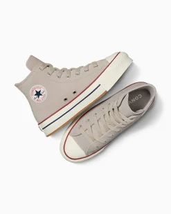 Converse Modelli Alti|Ragazzi (Età 8-12 Anni)<Chuck Taylor All Star EVA Lift Platform Suede Papiro/Egret/Blu oltremare
