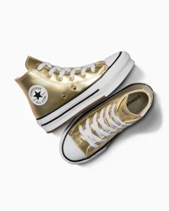 Converse Bambini (Età 4-8 Anni)|Ragazza<Chuck Taylor All Star EVA Lift Platform Metallic Oro chiaro metallizzato/Bianco