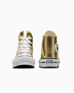 Converse Bambini (Età 4-8 Anni)|Ragazza<Chuck Taylor All Star EVA Lift Platform Metallic Oro chiaro metallizzato/Bianco
