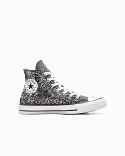 Converse Ragazza<Chuck Taylor All Star Glitter Materia scura/Bianco/Nero