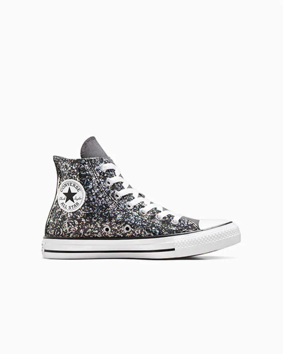 Converse Ragazza<Chuck Taylor All Star Glitter Materia scura/Bianco/Nero