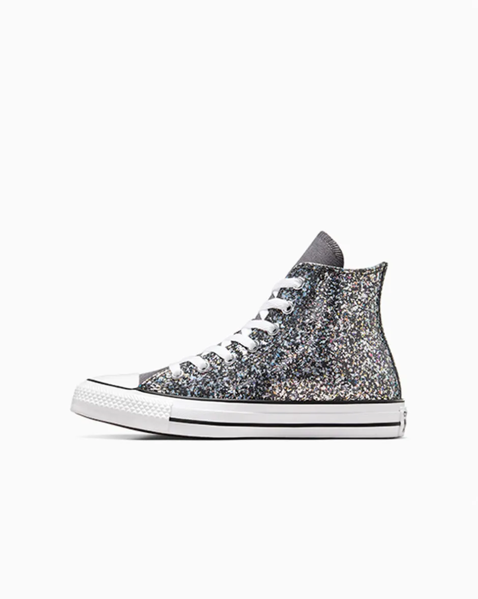 Converse Ragazza<Chuck Taylor All Star Glitter Materia scura/Bianco/Nero