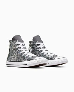 Converse Ragazza<Chuck Taylor All Star Glitter Materia scura/Bianco/Nero