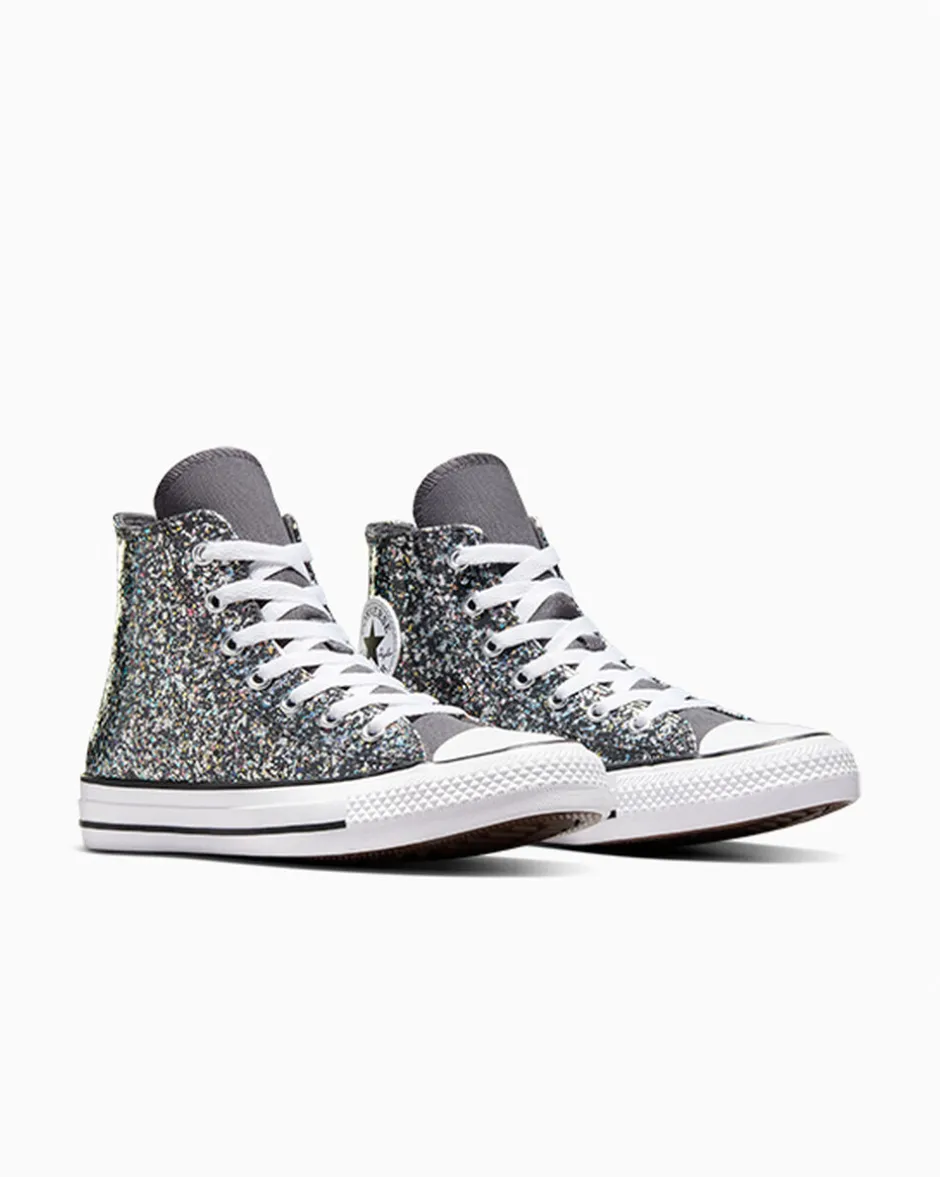Converse Ragazza<Chuck Taylor All Star Glitter Materia scura/Bianco/Nero