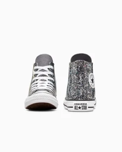 Converse Ragazza<Chuck Taylor All Star Glitter Materia scura/Bianco/Nero