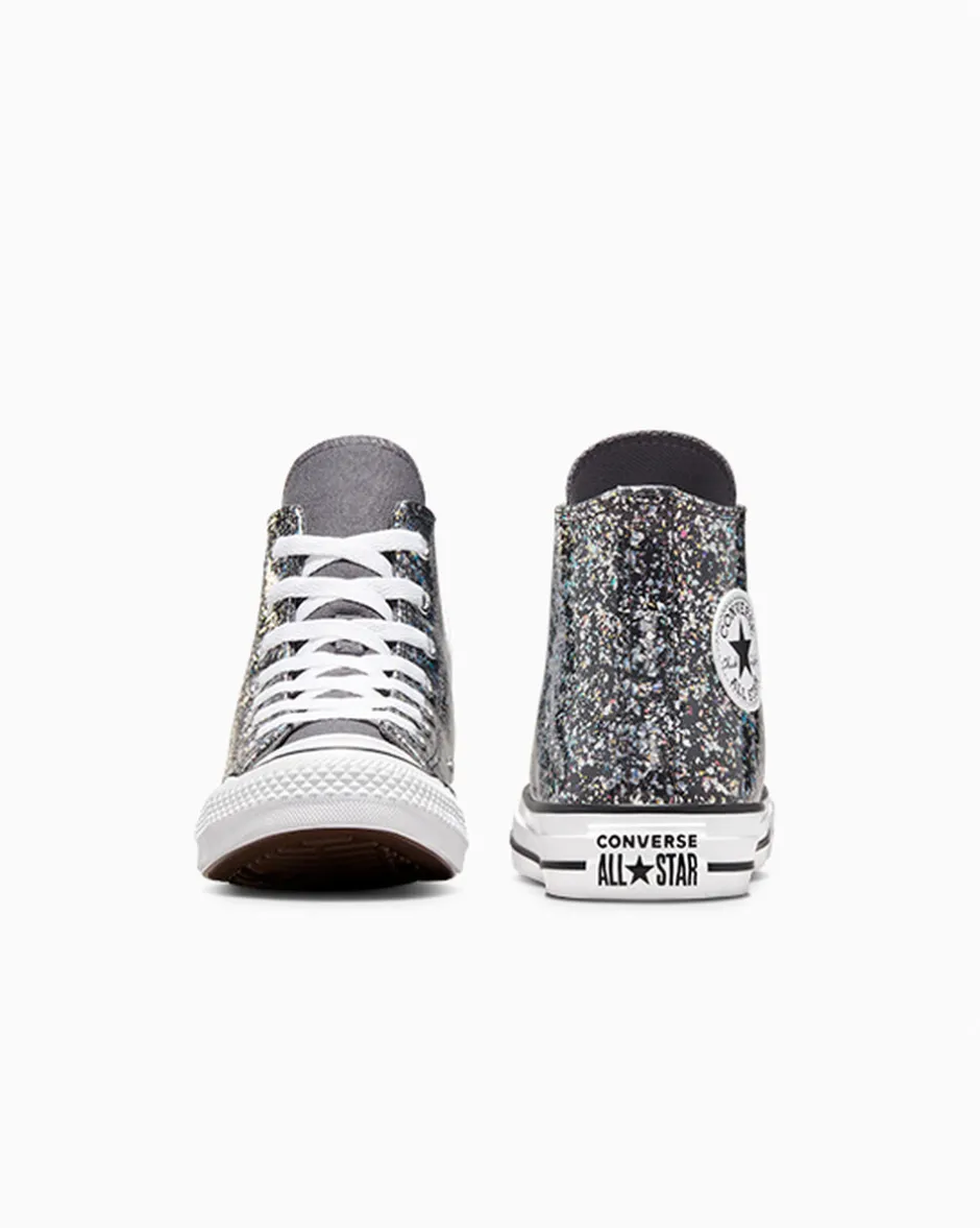 Converse Ragazza<Chuck Taylor All Star Glitter Materia scura/Bianco/Nero