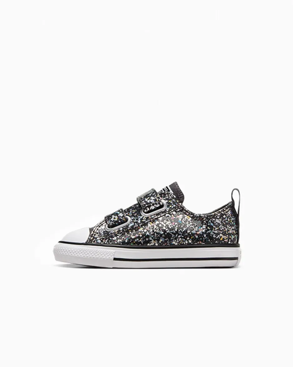 Converse Ragazza|Modelli Bassi<Chuck Taylor All Star Glitter Easy-On Materia scura/Bianco/Nero