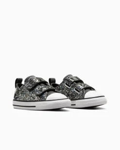 Converse Ragazza|Modelli Bassi<Chuck Taylor All Star Glitter Easy-On Materia scura/Bianco/Nero