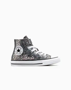Converse Ragazza|Facile Da Indossare E Togliere<Chuck Taylor All Star Glitter Easy-On Materia scura/Bianco/Nero