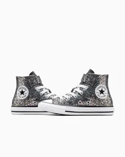 Converse Ragazza|Facile Da Indossare E Togliere<Chuck Taylor All Star Glitter Easy-On Materia scura/Bianco/Nero