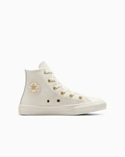 Converse Bambini (Età 4-8 Anni)|Ragazza<Chuck Taylor All Star Gold Luxe Egret/Oro chiaro metallizzato