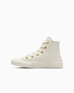 Converse Bambini (Età 4-8 Anni)|Ragazza<Chuck Taylor All Star Gold Luxe Egret/Oro chiaro metallizzato