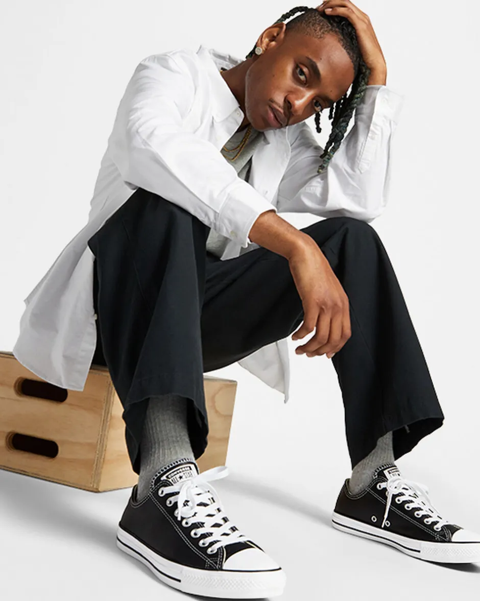 Converse Modelli Bassi|Chuck Taylor All Star<Chuck Taylor All Star Leather Nero