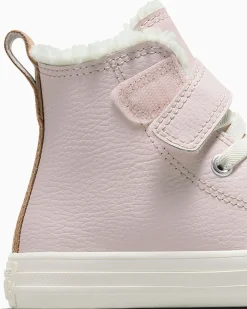 Converse Ragazza|Facile Da Indossare E Togliere<Chuck Taylor All Star Leather & Sherpa Easy-On Blush Hush/Egret/Grigio caldo