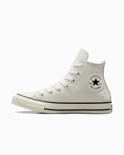 Converse Modelli Alti|Chuck Taylor All Star<Chuck Taylor All Star Leather 3D Flowers Bianco vintage/Egret/Nero