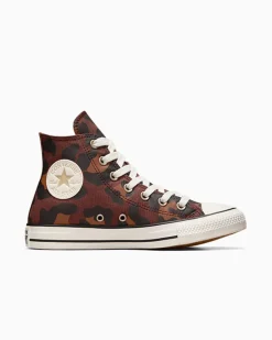 Converse Modelli Alti|Chuck Taylor All Star<Chuck Taylor All Star Leopard Marrone/Egret/Oro