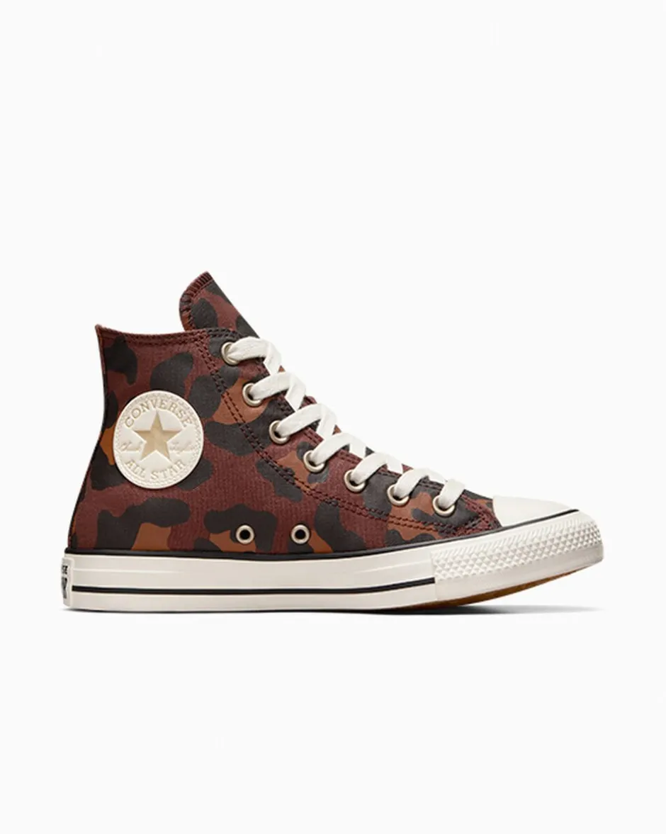 Converse Modelli Alti|Chuck Taylor All Star<Chuck Taylor All Star Leopard Marrone/Egret/Oro