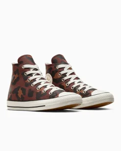 Converse Modelli Alti|Chuck Taylor All Star<Chuck Taylor All Star Leopard Marrone/Egret/Oro