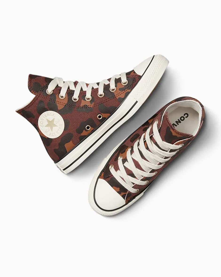 Converse Modelli Alti|Chuck Taylor All Star<Chuck Taylor All Star Leopard Marrone/Egret/Oro