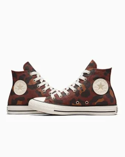 Converse Modelli Alti|Chuck Taylor All Star<Chuck Taylor All Star Leopard Marrone/Egret/Oro