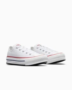 Converse Bambini (Età 4-8 Anni)|Ragazzi (Età 8-12 Anni)<Chuck Taylor All Star Lift Platform Bianco/Granato/Navy
