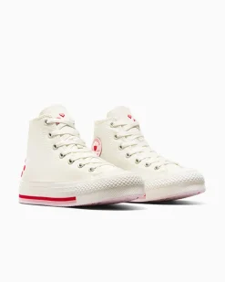 Converse Platform|Bambini (Età 4-8 Anni)<Chuck Taylor All Star Lift Valentine's Day Platform Bianco vintage/Rosso