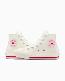 Converse Bambini (Età 4-8 Anni)|Ragazza<Chuck Taylor All Star Lift Valentine's Day Platform Bianco vintage/Rosso