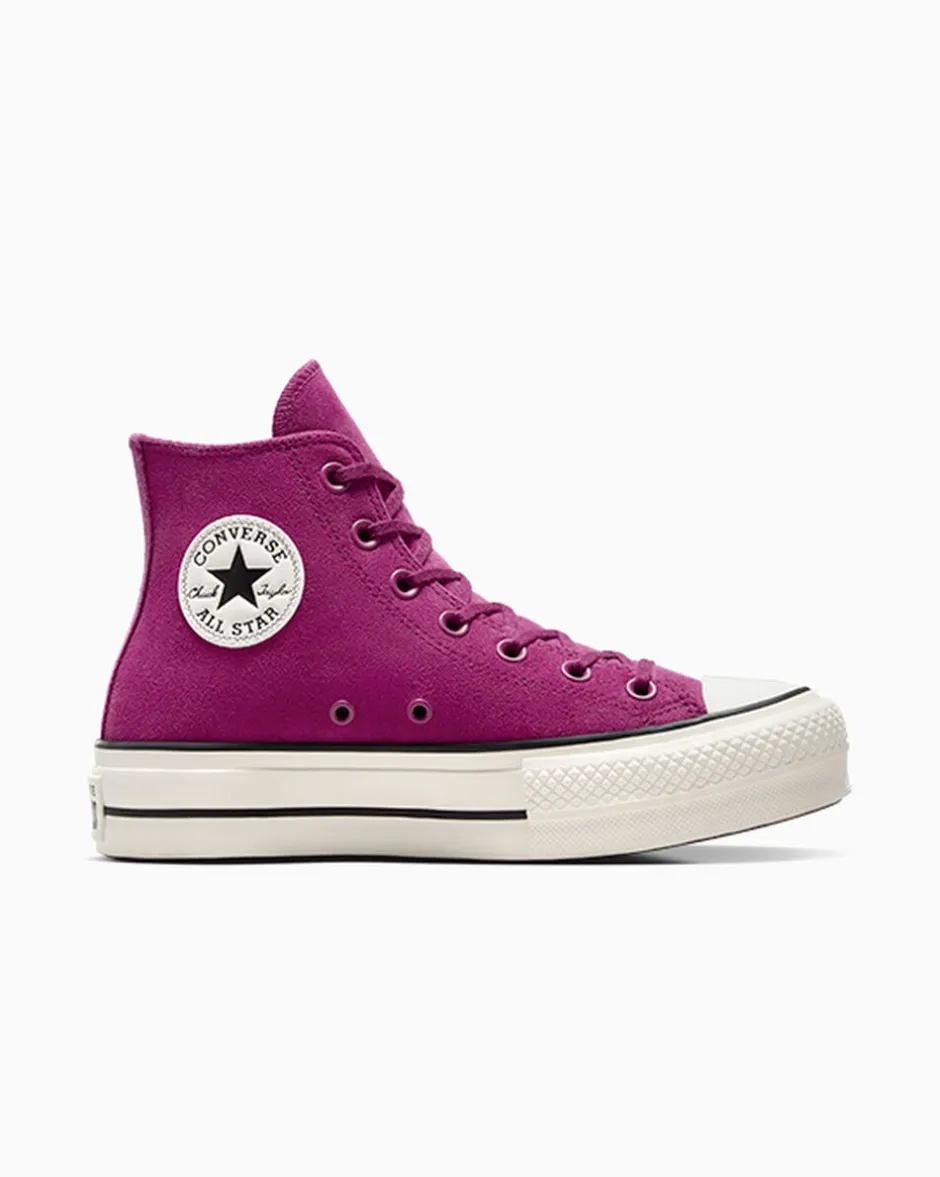 Converse Modelli Alti|Modelli Con Platform<Chuck Taylor All Star Lift Platform Colorful Suede Quantum Violet/Egret/Nero