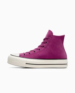 Converse Modelli Alti|Modelli Con Platform<Chuck Taylor All Star Lift Platform Colorful Suede Quantum Violet/Egret/Nero