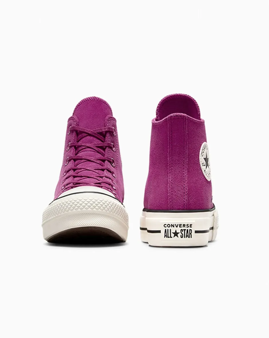 Converse Modelli Alti|Modelli Con Platform<Chuck Taylor All Star Lift Platform Colorful Suede Quantum Violet/Egret/Nero