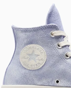 Converse Modelli Alti|Modelli Con Platform<Chuck Taylor All Star Lift Platform Suede Shimmer Lilla peltro/Egret/Argento