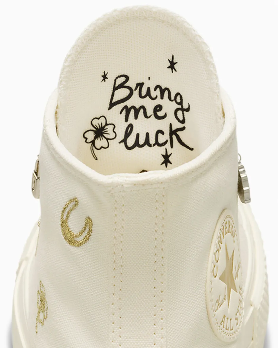 Converse Modelli Con Platform|Modelli Alti<Chuck Taylor All Star Lift Platform Luck Charms Egret/Oro/Argento