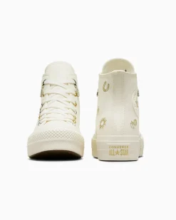 Converse Modelli Con Platform|Modelli Alti<Chuck Taylor All Star Lift Platform Luck Charms Egret/Oro/Argento