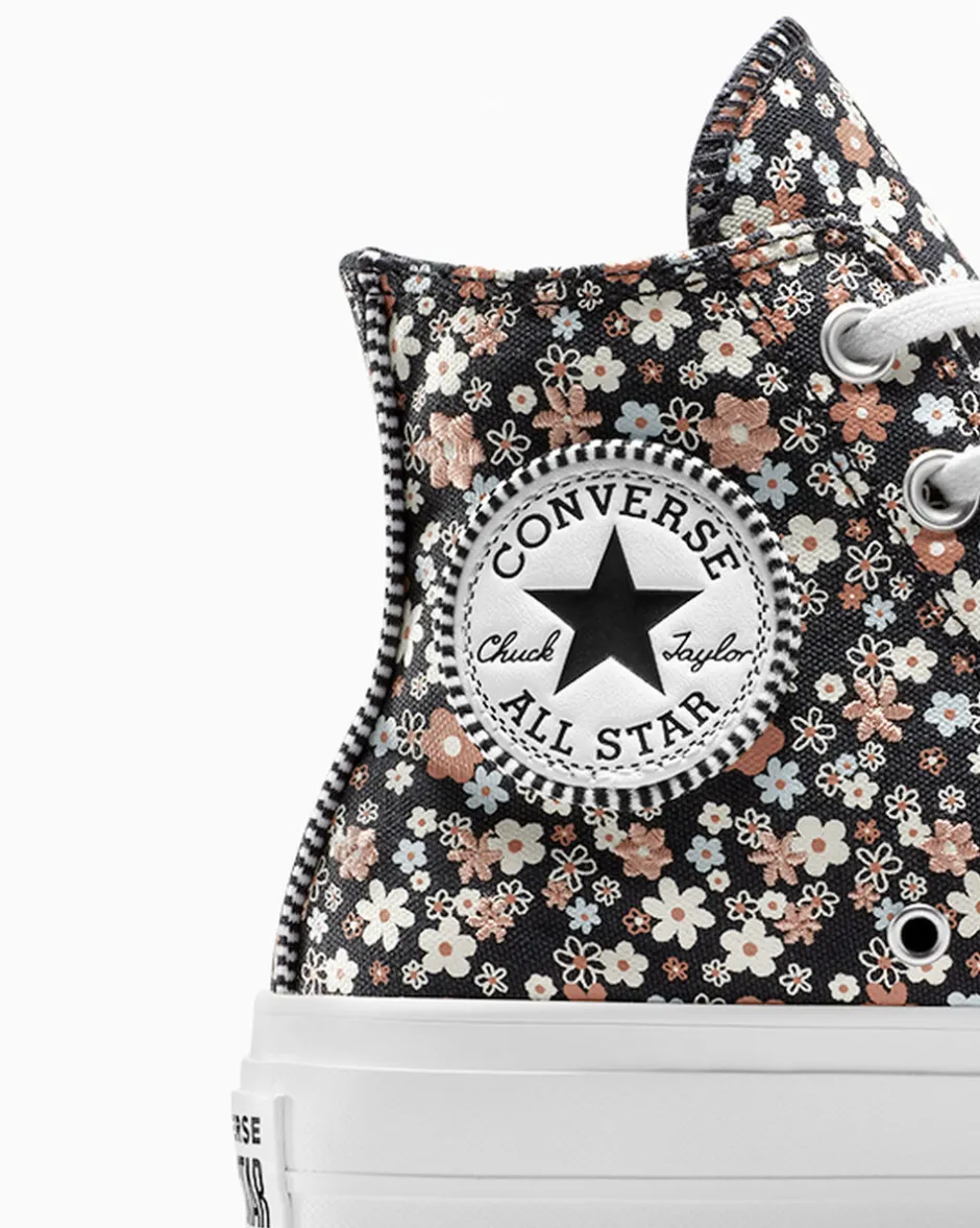 Converse Modelli Alti|Modelli Con Platform<Chuck Taylor All Star Lift Platform Petite Petals Total Eclipse/White