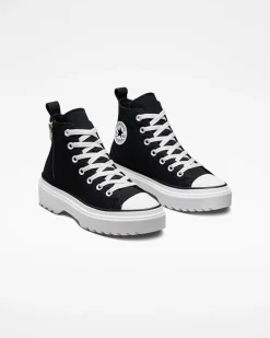 Converse Ragazzi (Età 8-12 Anni)|Ragazza<Chuck Taylor All Star Lugged Lift Platform Canvas Nero/Nero/Bianco