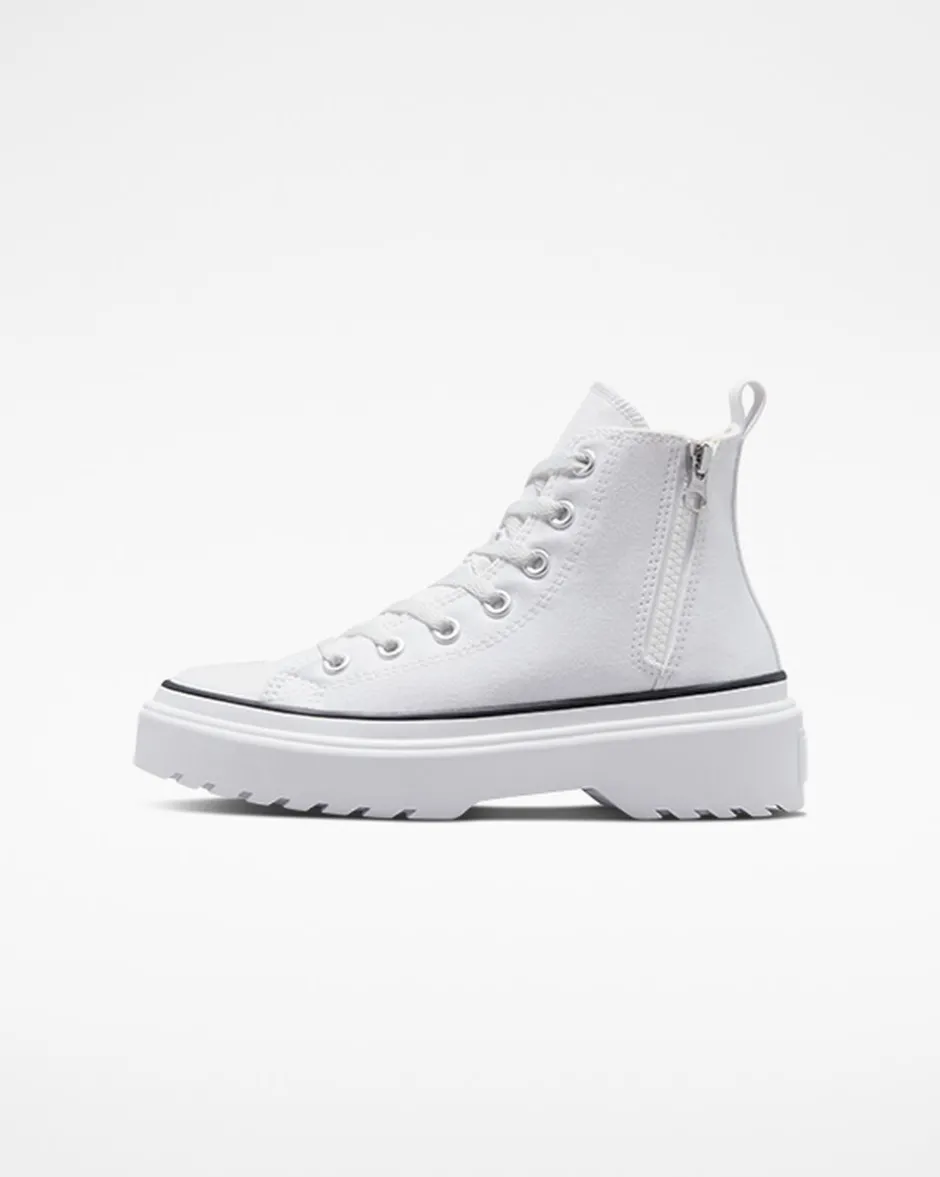 Converse Ragazzi (Età 8-12 Anni)|Modelli Alti<Chuck Taylor All Star Lugged Lift Platform Canvas Bianco/Bianco/Nero