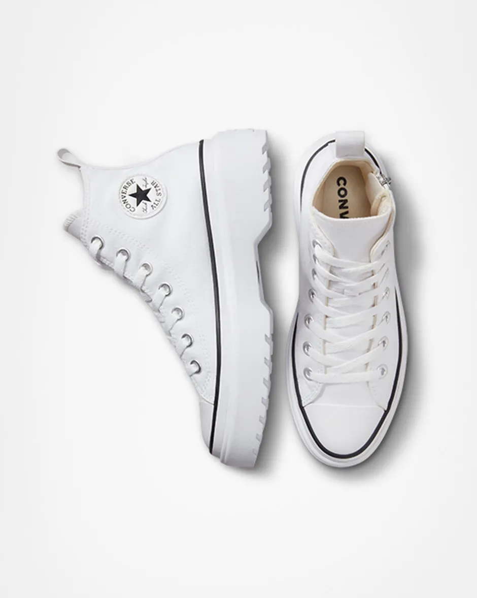 Converse Ragazzi (Età 8-12 Anni)|Modelli Alti<Chuck Taylor All Star Lugged Lift Platform Canvas Bianco/Bianco/Nero