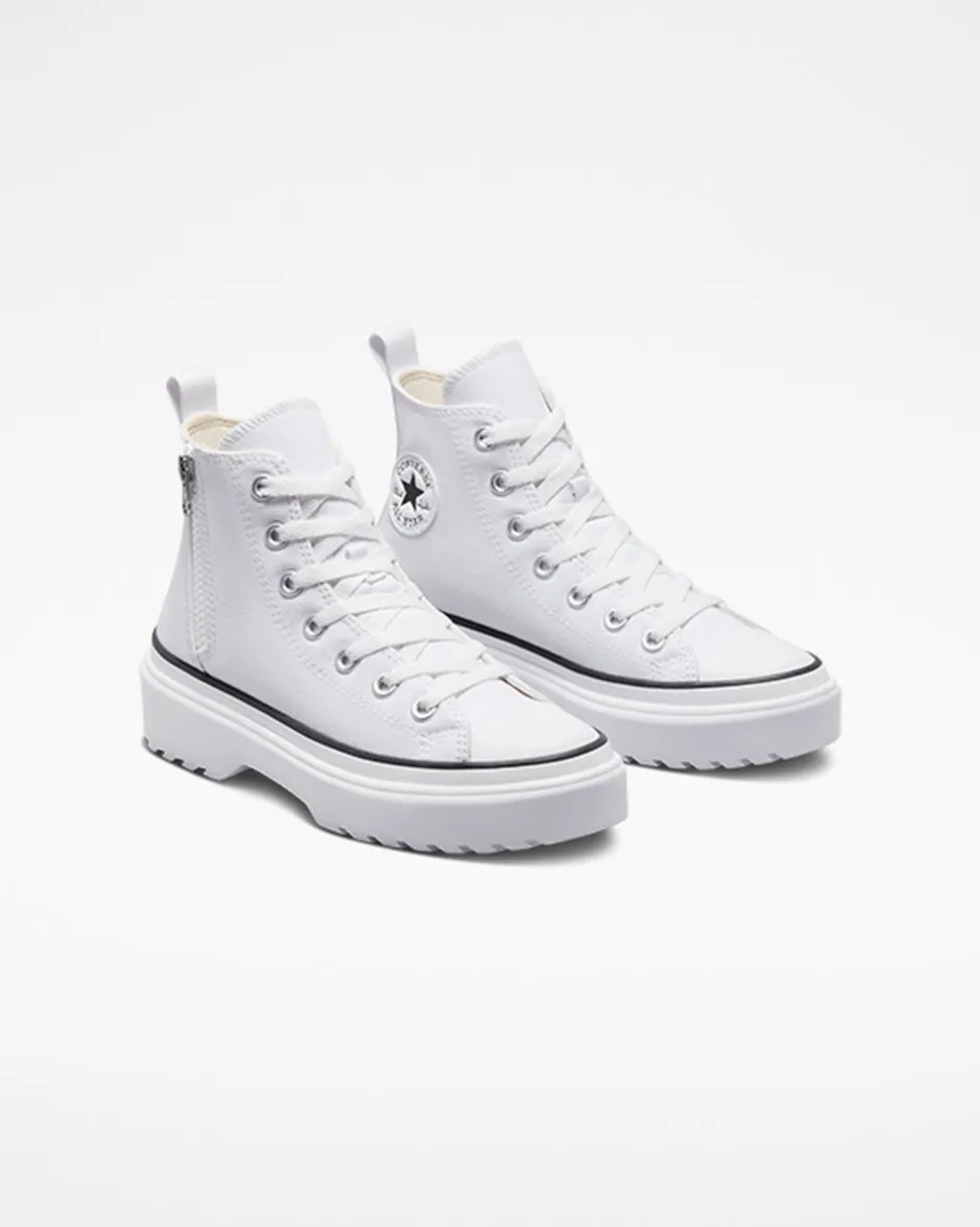 Converse Ragazzi (Età 8-12 Anni)|Modelli Alti<Chuck Taylor All Star Lugged Lift Platform Canvas Bianco/Bianco/Nero