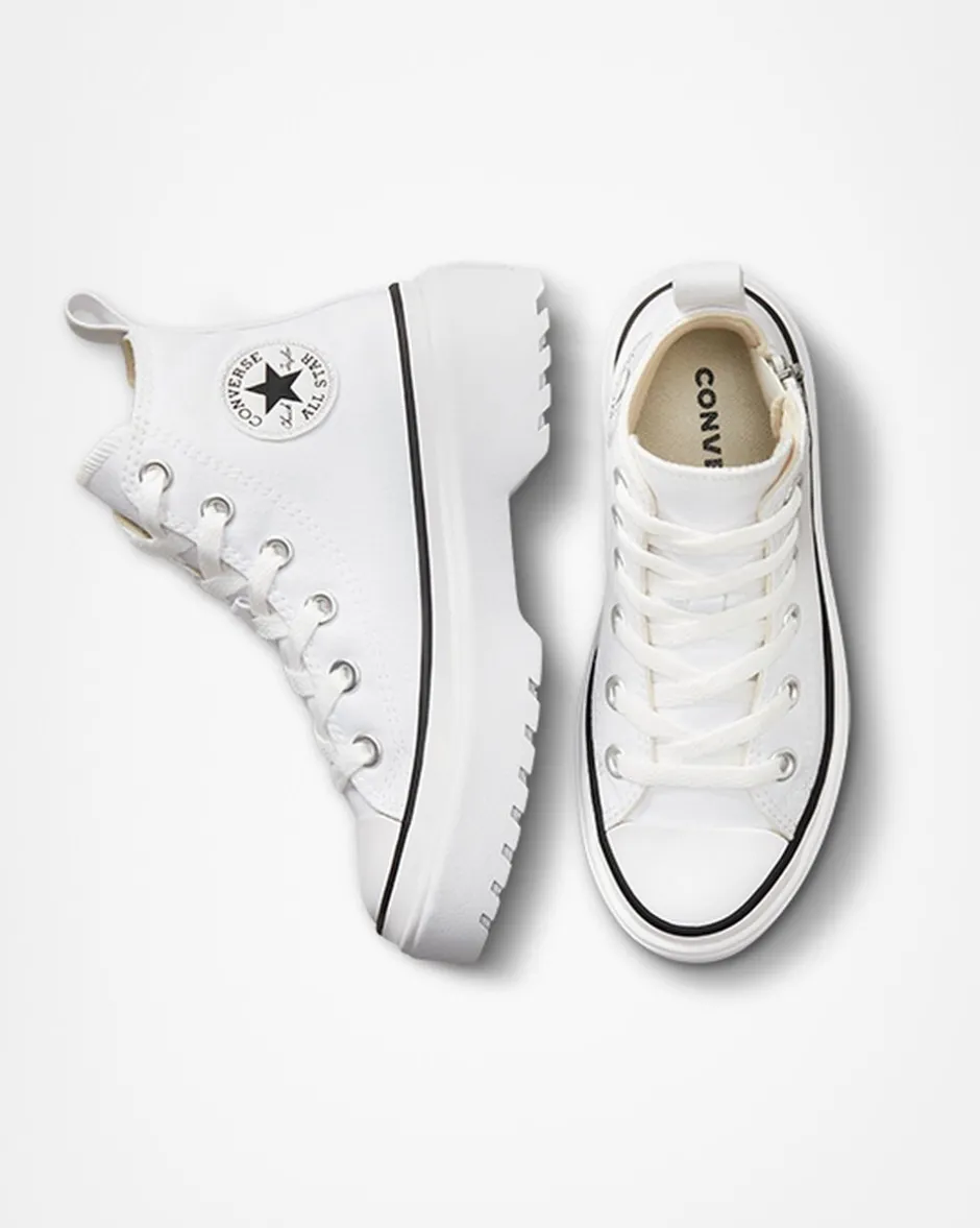 Converse Ragazzi (Età 8-12 Anni)|Guida Alle Misure Per Bambini<Chuck Taylor All Star Lugged Lift Platform Canvas Bianco/Bianco/Nero