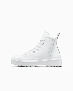 Converse Ragazzi (Età 8-12 Anni)|Ragazza<Chuck Taylor All Star Lugged Lift Platform Leather White/White/White