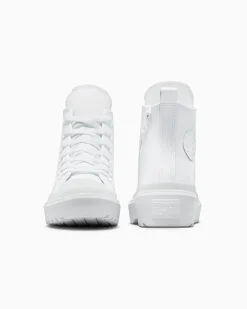 Converse Ragazzi (Età 8-12 Anni)|Ragazza<Chuck Taylor All Star Lugged Lift Platform Leather White/White/White