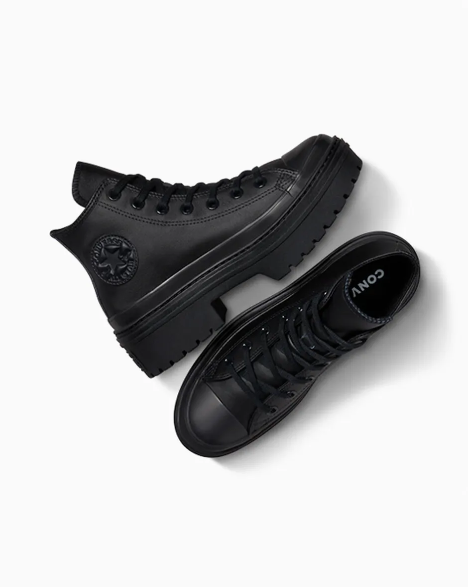 Converse Modelli Alti|Modelli Bassi<Chuck Taylor All Star Lugged Heel Leather Platform black