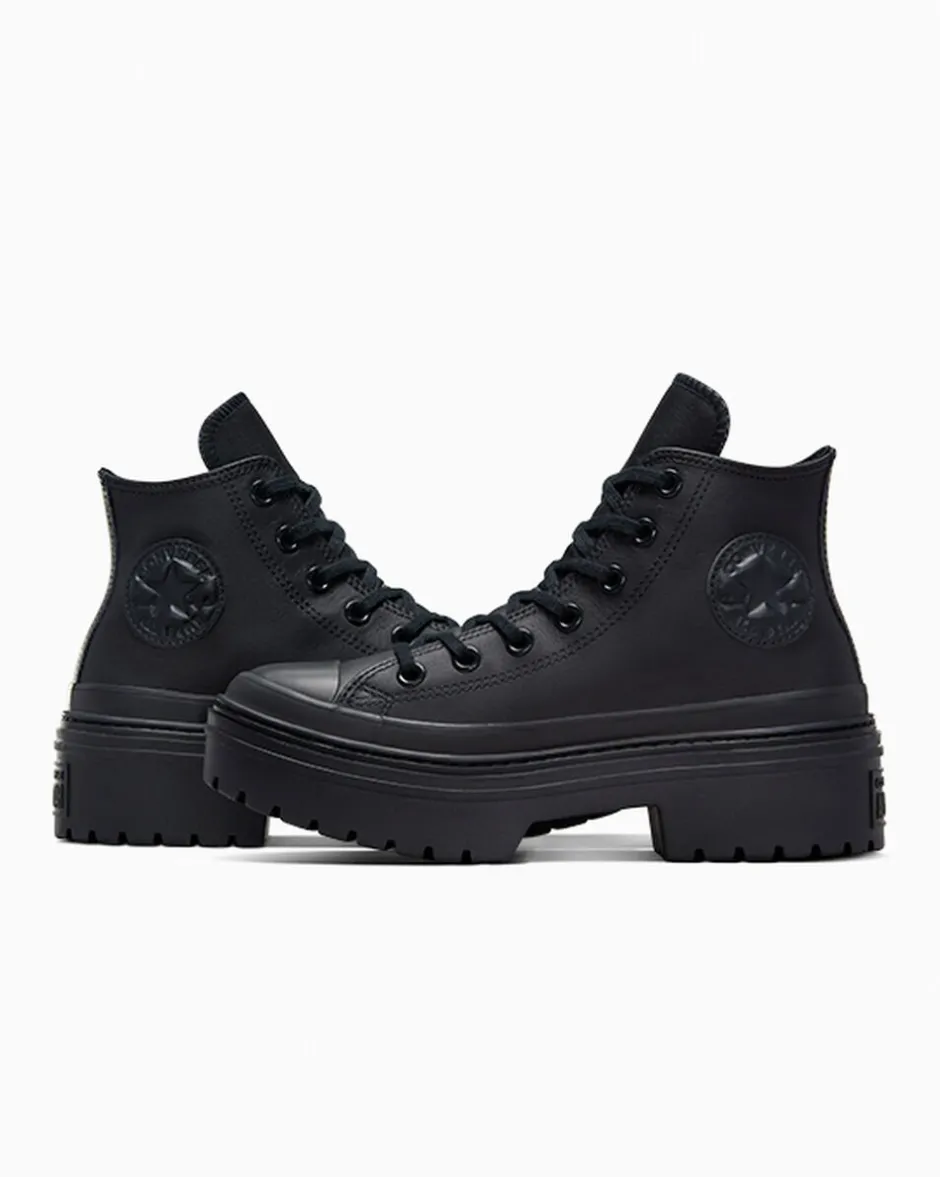 Converse Modelli Alti|Modelli Bassi<Chuck Taylor All Star Lugged Heel Leather Platform black