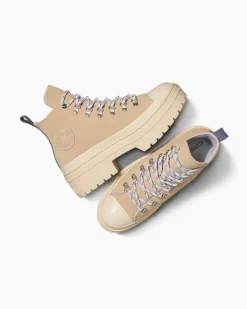 Converse Modelli Alti|Modelli Con Platform<Chuck Taylor All Star Lugged Heel Waterproof Platform Grigio caldo/Miso Glaze