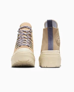 Converse Modelli Alti|Modelli Con Platform<Chuck Taylor All Star Lugged Heel Waterproof Platform Grigio caldo/Miso Glaze